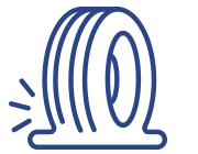 タイヤのパンク・破損のイラスト