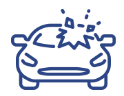 フロントガラス破損のイラスト