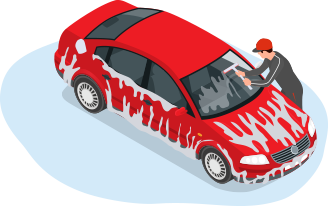 洗車のイラスト